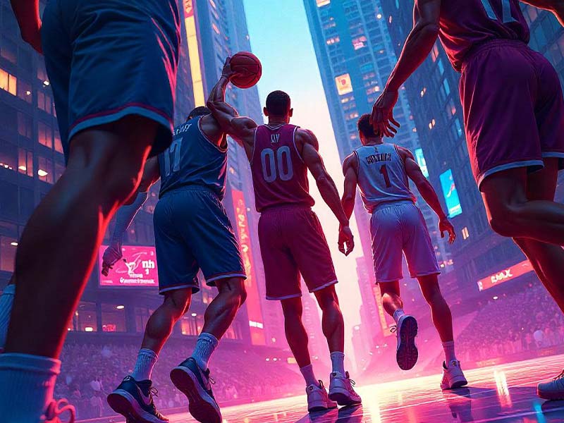 在篮球场用排球打法!有点帅,怎么回事